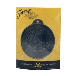 Fiesta 75th Anniversary 1936-2011 Black Ceramic Ornament Original Box New